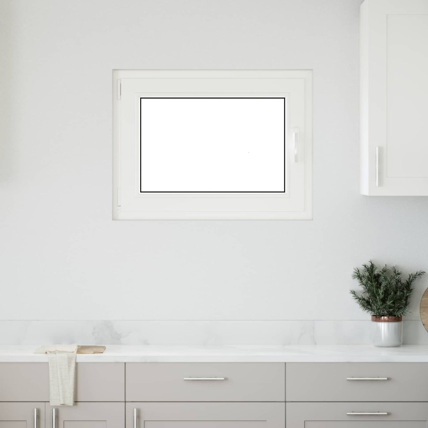 Παράθυρο Κάτω Στρώματος RISOR Λευκός 80 x 60 cm PVC και Γυαλί
