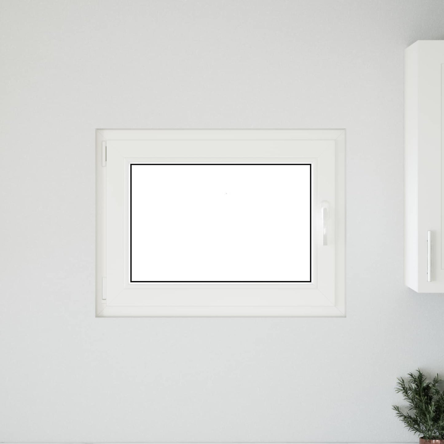 Παράθυρο Κάτω Στρώματος RISOR Λευκός 80 x 60 cm PVC και Γυαλί
