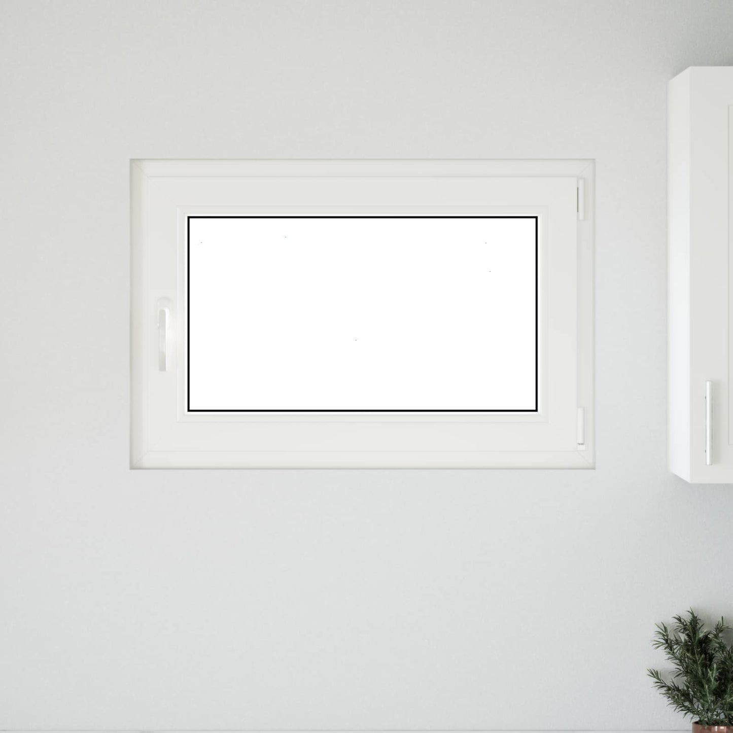 Παράθυρο Κάτω Στρώματος RISOR Λευκός 90 x 70 cm PVC και Γυαλί