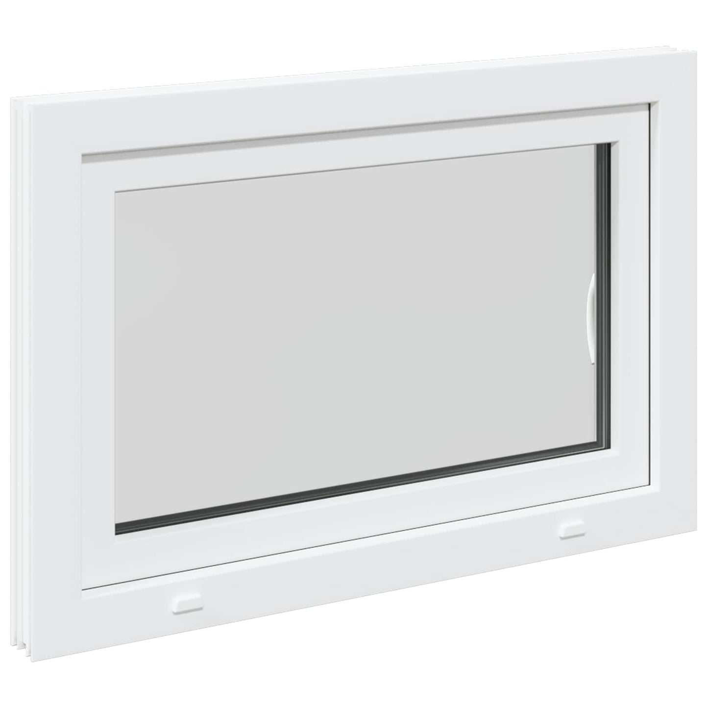 Παράθυρο Κάτω Στρώματος RISOR Λευκός 90 x 70 cm PVC και Γυαλί