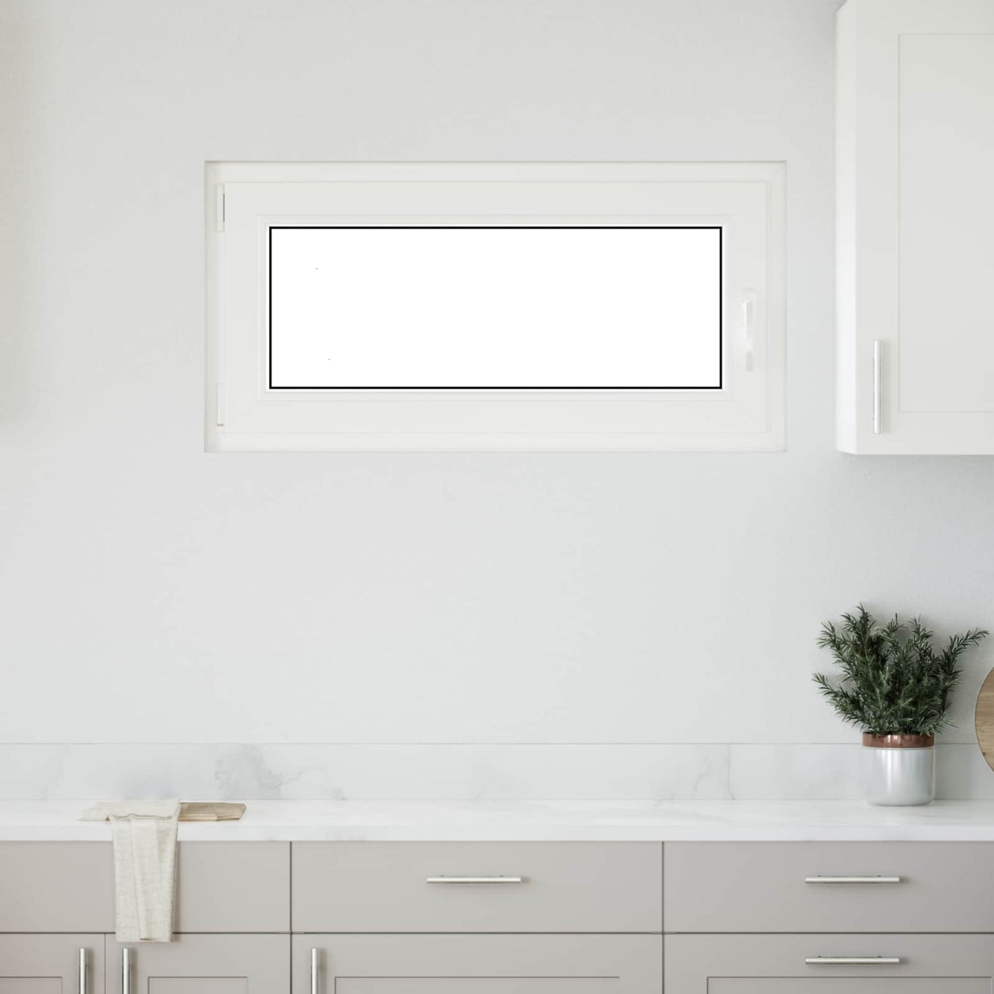 Παράθυρο Κάτω Στρώματος RISOR Λευκός 100 x 50 cm PVC και Γυαλί