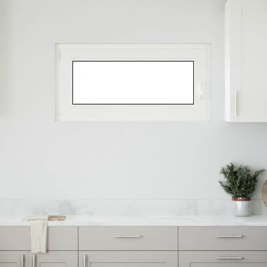 Παράθυρο Κάτω Στρώματος RISOR Λευκός 100 x 50 cm PVC και Γυαλί