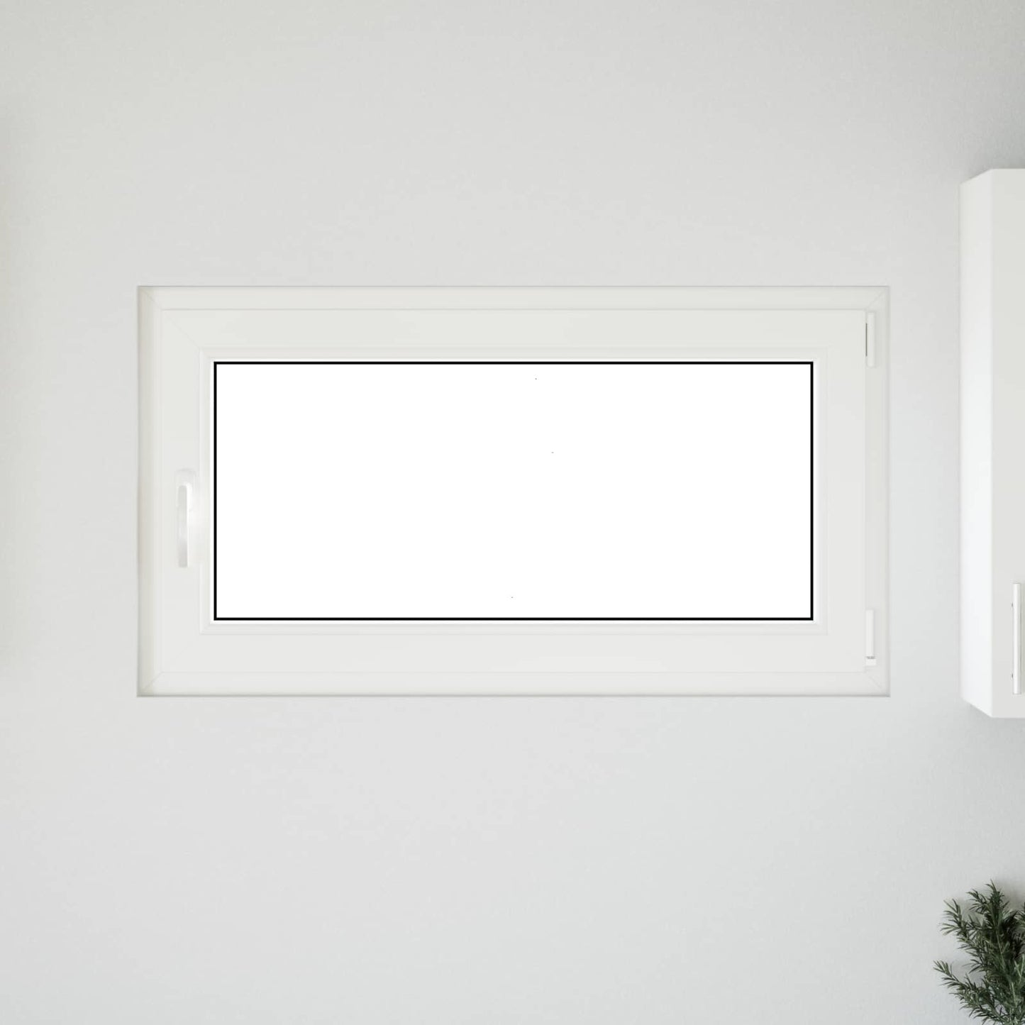 Παράθυρο Κάτω Στρώματος RISOR Λευκός 110 x 50 cm PVC και Γυαλί