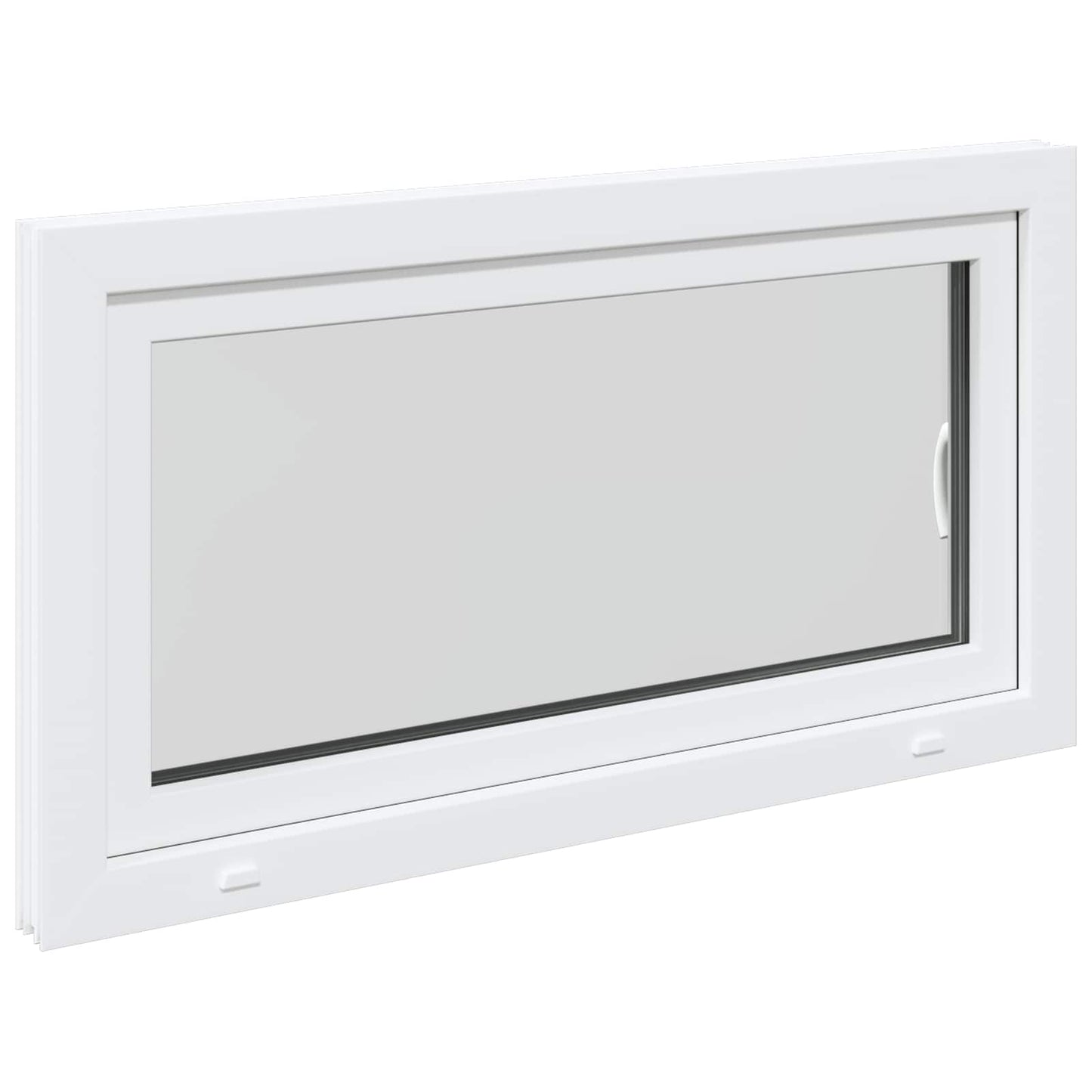 Παράθυρο Κάτω Στρώματος RISOR Λευκός 110 x 50 cm PVC και Γυαλί