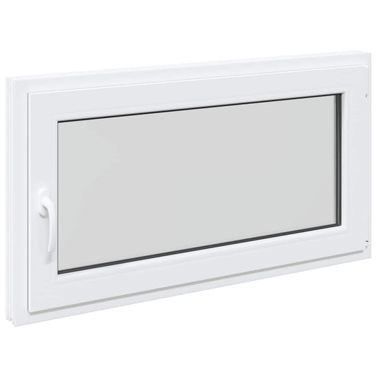 vidaXL Παράθυρο Κάτω Στρώματος RISOR 110 x 70 cm PVC και Γυαλί Λευκό