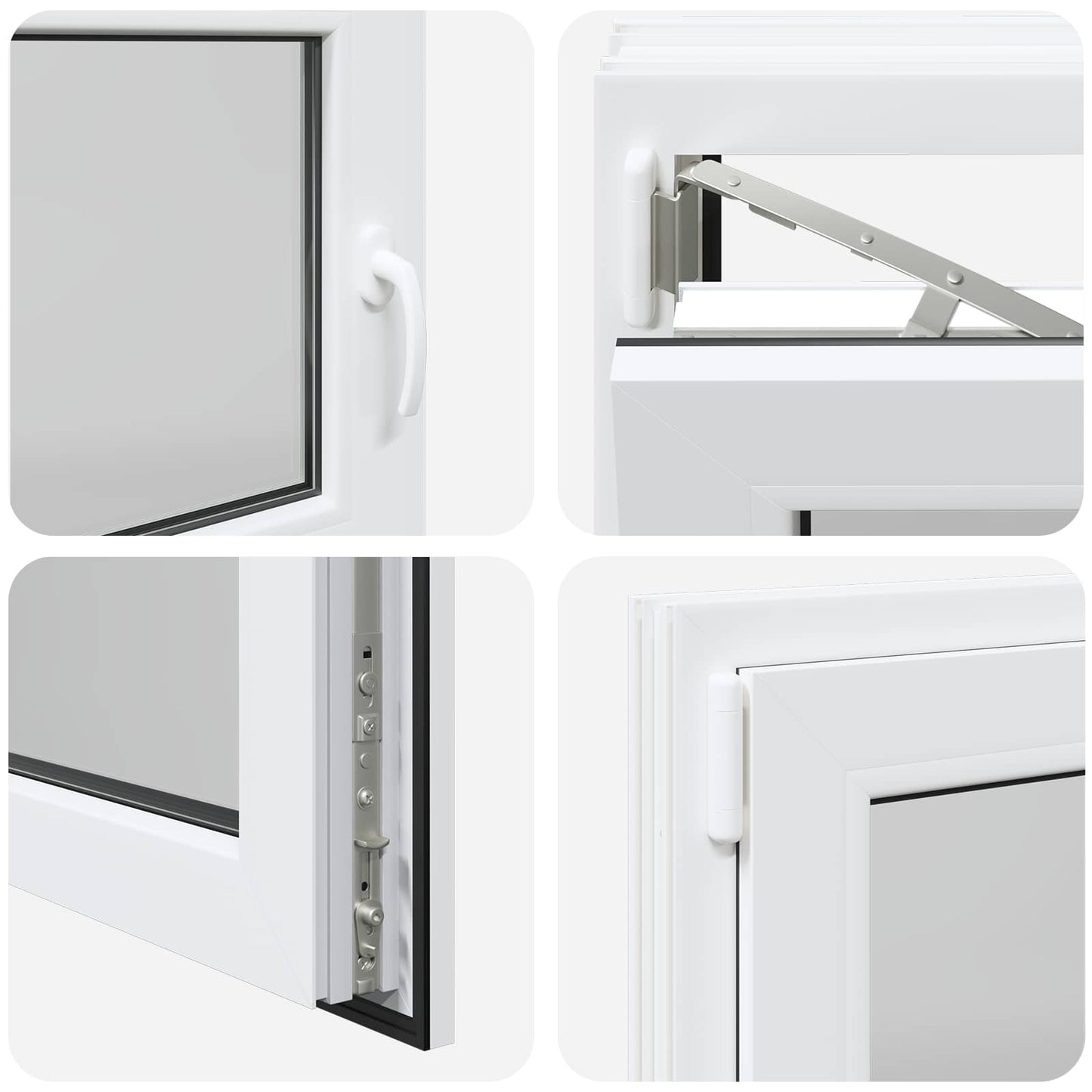 Παράθυρο Κάτω Στρώματος RISOR Λευκός 110 x 70 cm PVC και Γυαλί