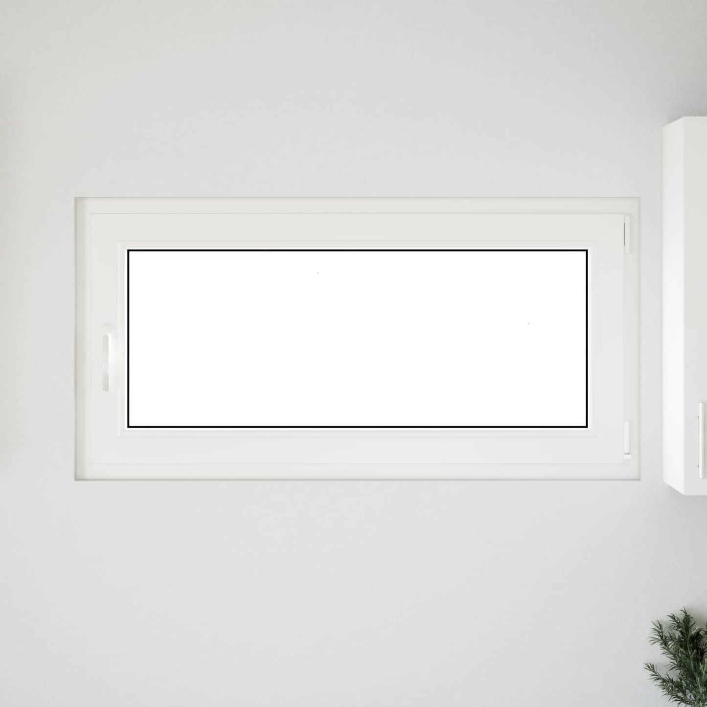 Παράθυρο Κάτω Στρώματος RISOR Λευκός 120 x 60 cm PVC και Γυαλί