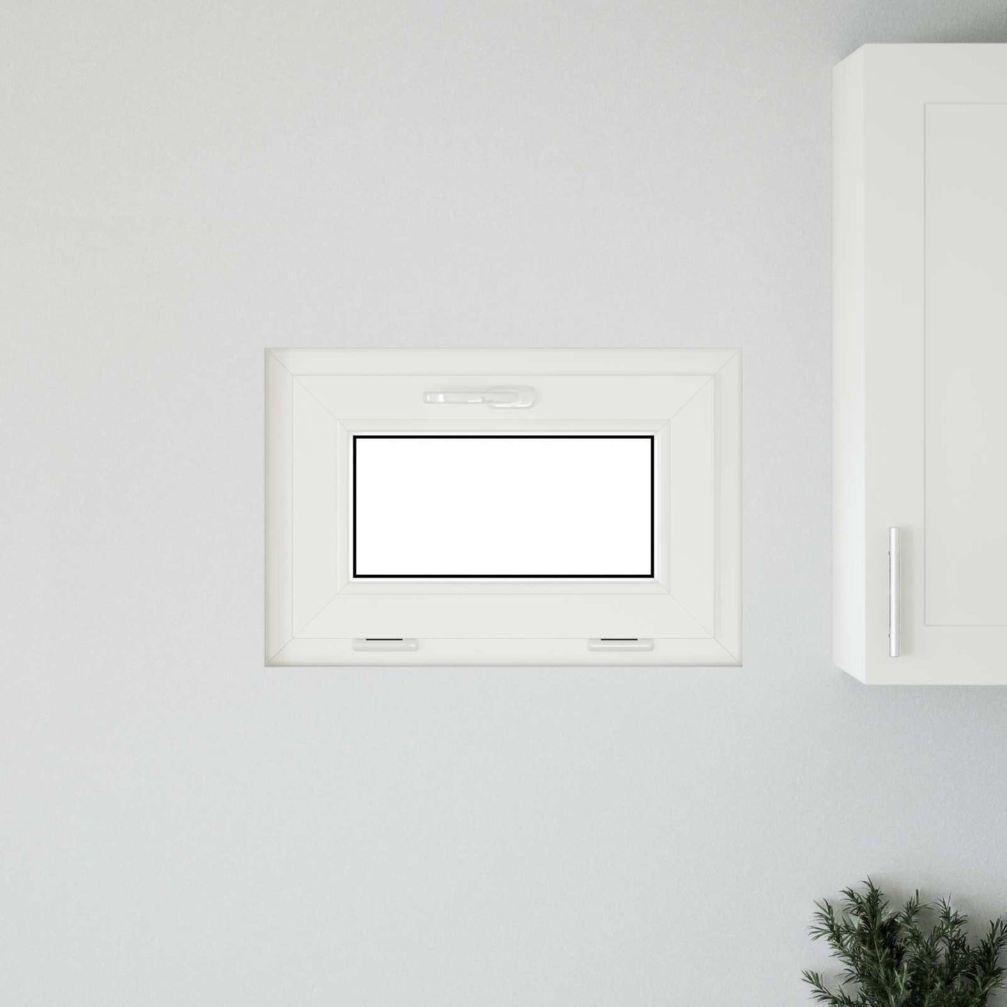 vidaXL Παράθυρο Κάτω Στρώματος RISOR 60 x 40 cm PVC και Γυαλί Λευκό