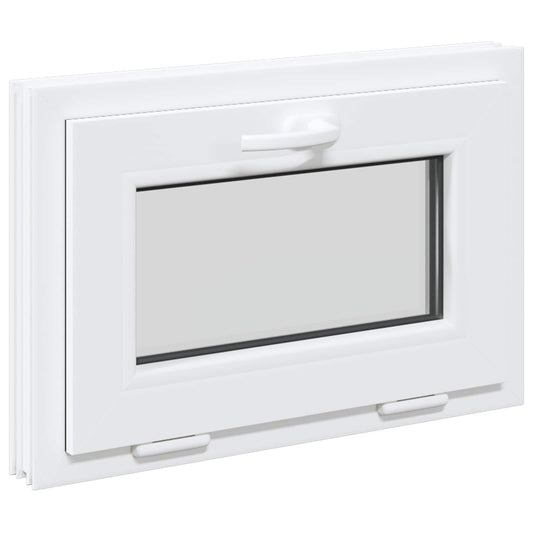 vidaXL Παράθυρο Κάτω Στρώματος RISOR 60 x 40 cm PVC και Γυαλί Λευκό
