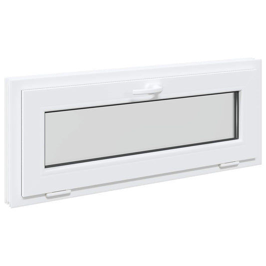 vidaXL Παράθυρο Κάτω Στρώματος RISOR 100 x 40 cm PVC και Γυαλί Λευκό