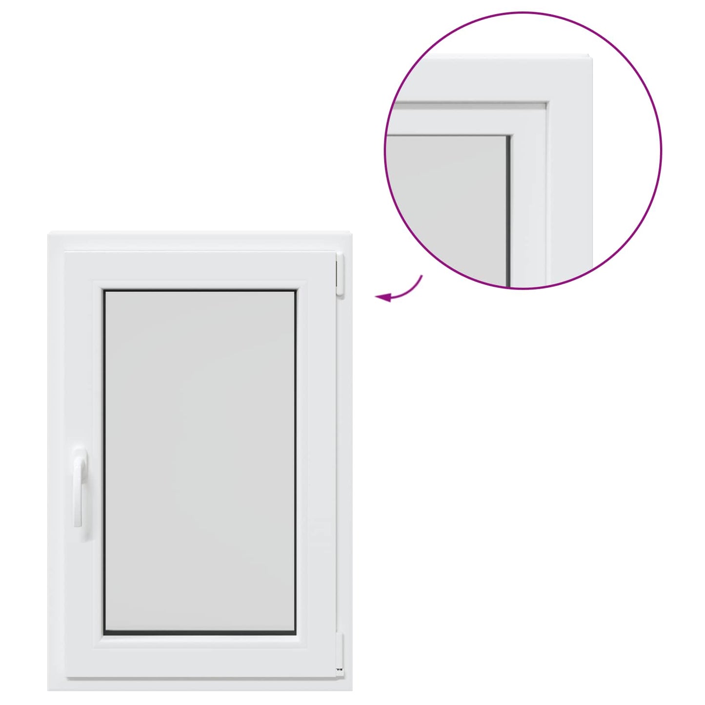 vidaXL Παράθυρο Υπογείου με Κλίση και Στροφή RISOR 60 x 80 cm