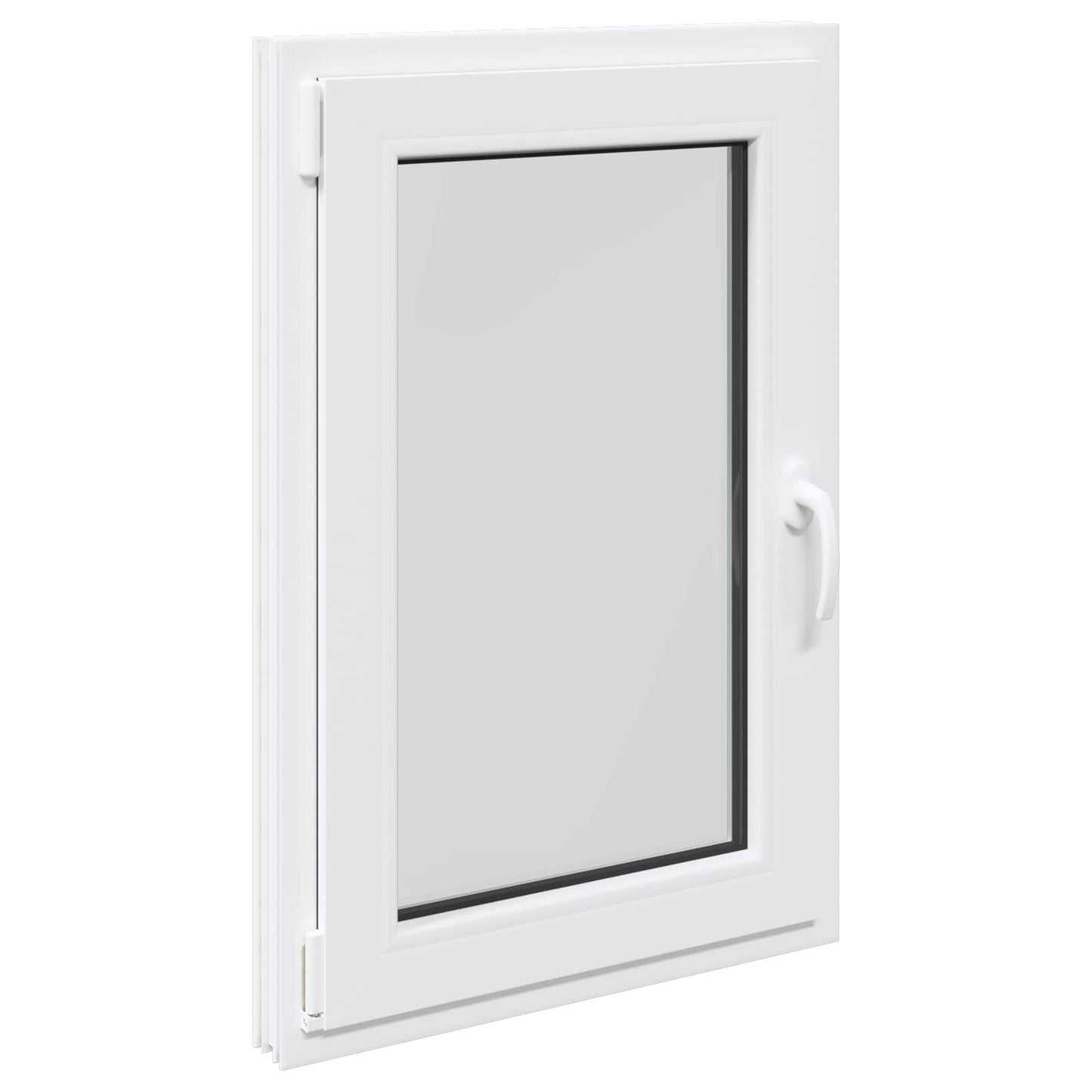 vidaXL Παράθυρο Κάτω Στρώματος RISOR 60 x 80 cm PVC και Γυαλί Λευκό