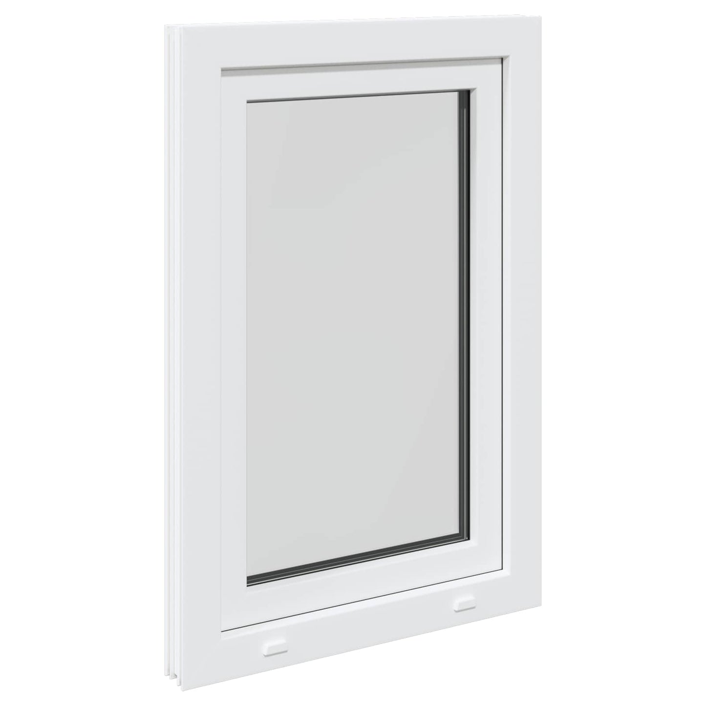 vidaXL Παράθυρο Κάτω Στρώματος RISOR 60 x 80 cm PVC και Γυαλί Λευκό