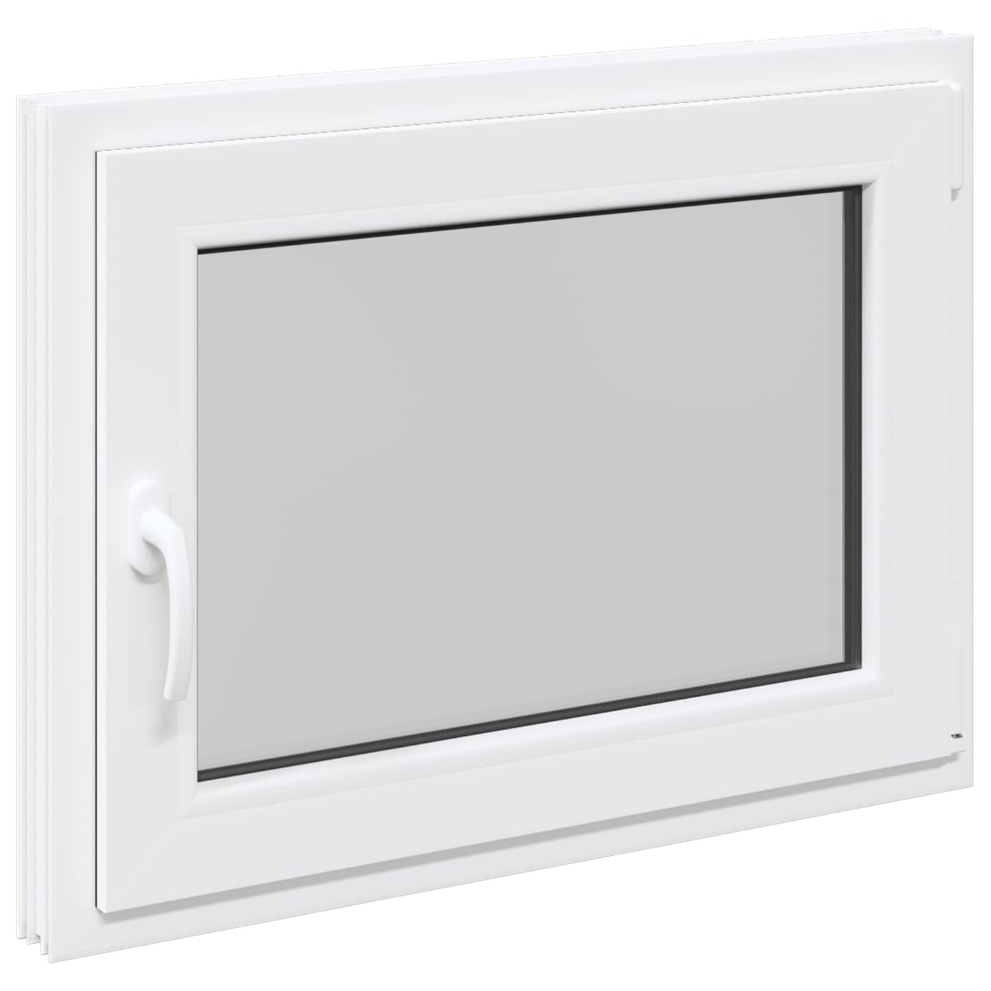 Παράθυρο Κάτω Στρώματος RISOR Λευκός 80 x 50 cm PVC και Γυαλί