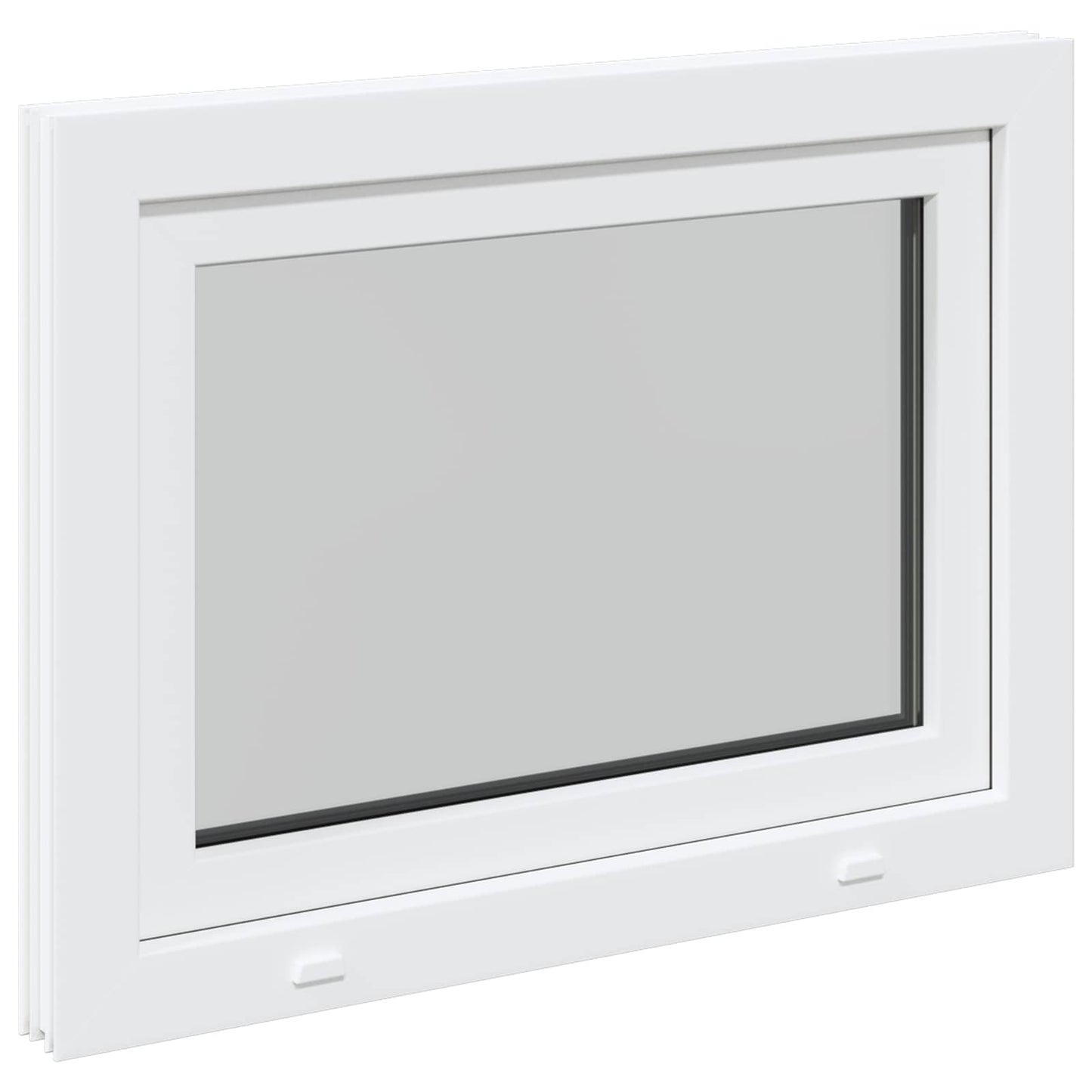 vidaXL Παράθυρο Κάτω Στρώματος RISOR 80 x 70 cm PVC και Γυαλί Λευκό