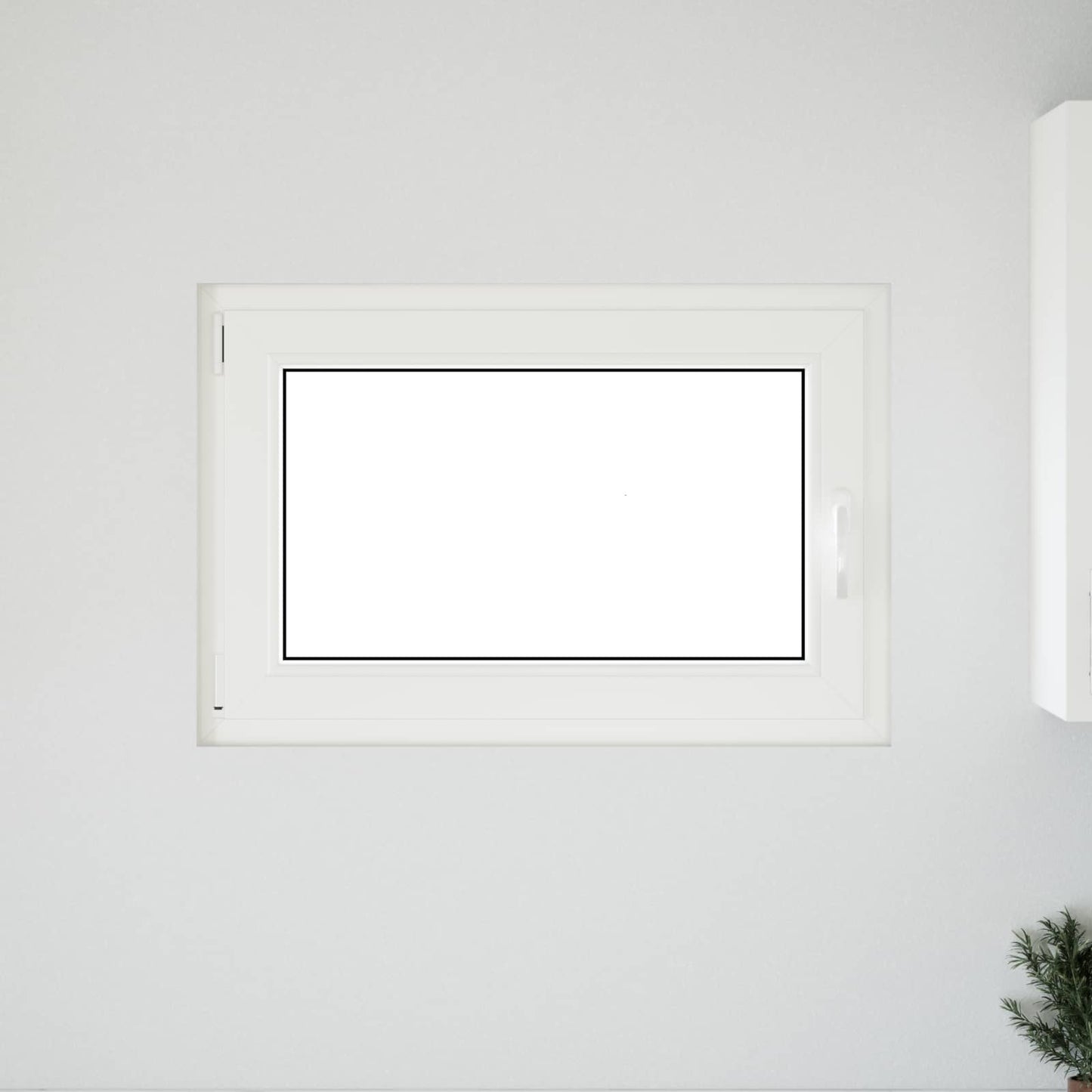 Παράθυρο Κάτω Στρώματος RISOR Λευκός 90 x 50 cm PVC και Γυαλί