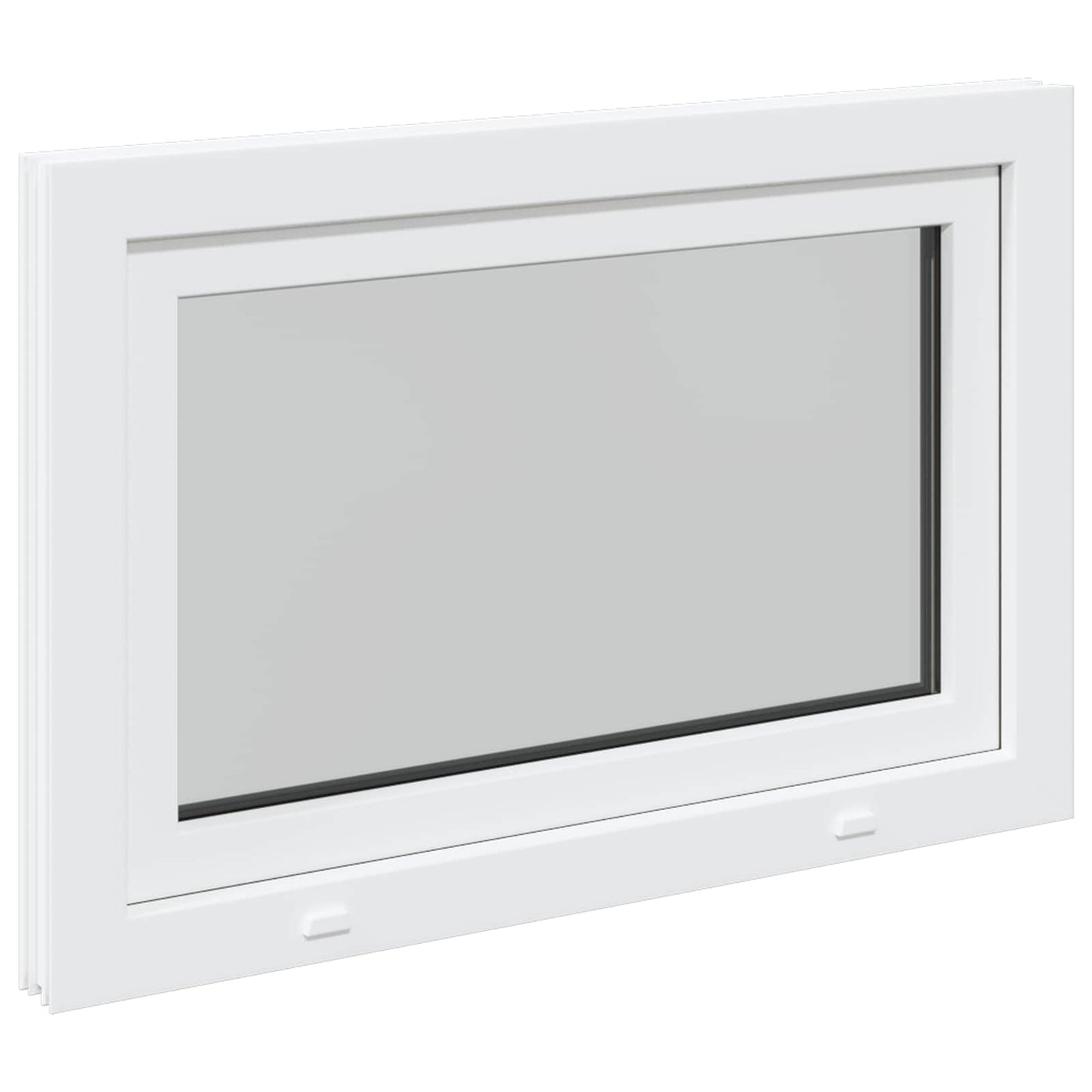 Παράθυρο Κάτω Στρώματος RISOR Λευκός 90 x 60 cm PVC και Γυαλί