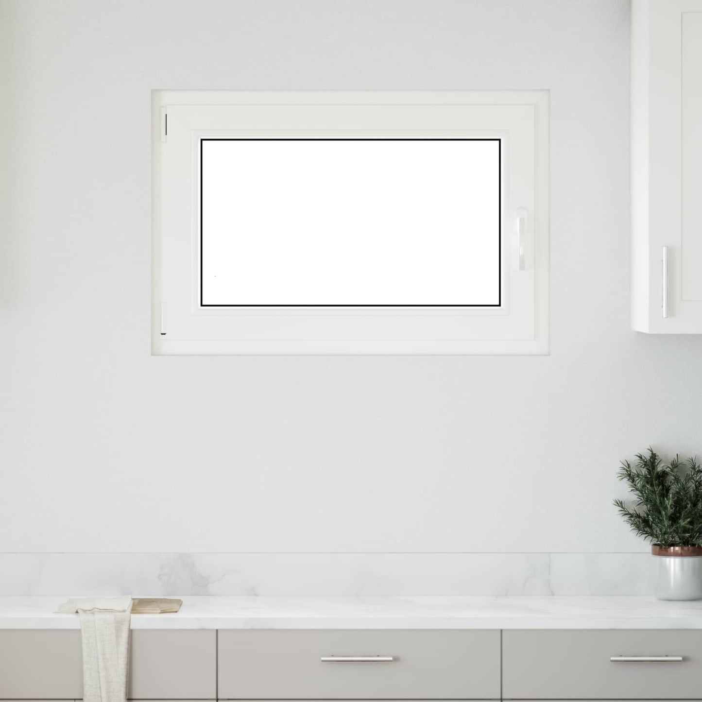 Παράθυρο Κάτω Στρώματος RISOR Λευκός 100 x 50 cm PVC και Γυαλί