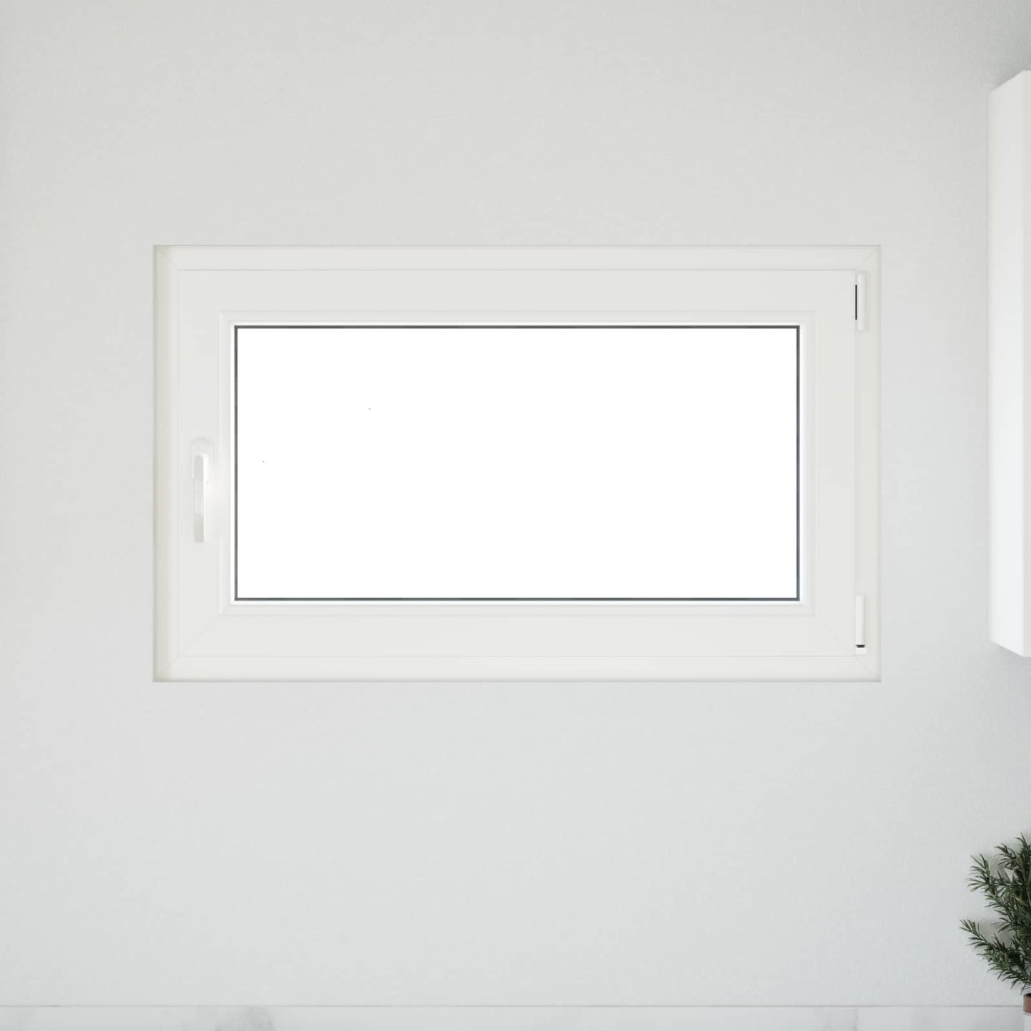 vidaXL Παράθυρο Κάτω Στρώματος RISOR 100 x 70 cm PVC και Γυαλί Λευκό