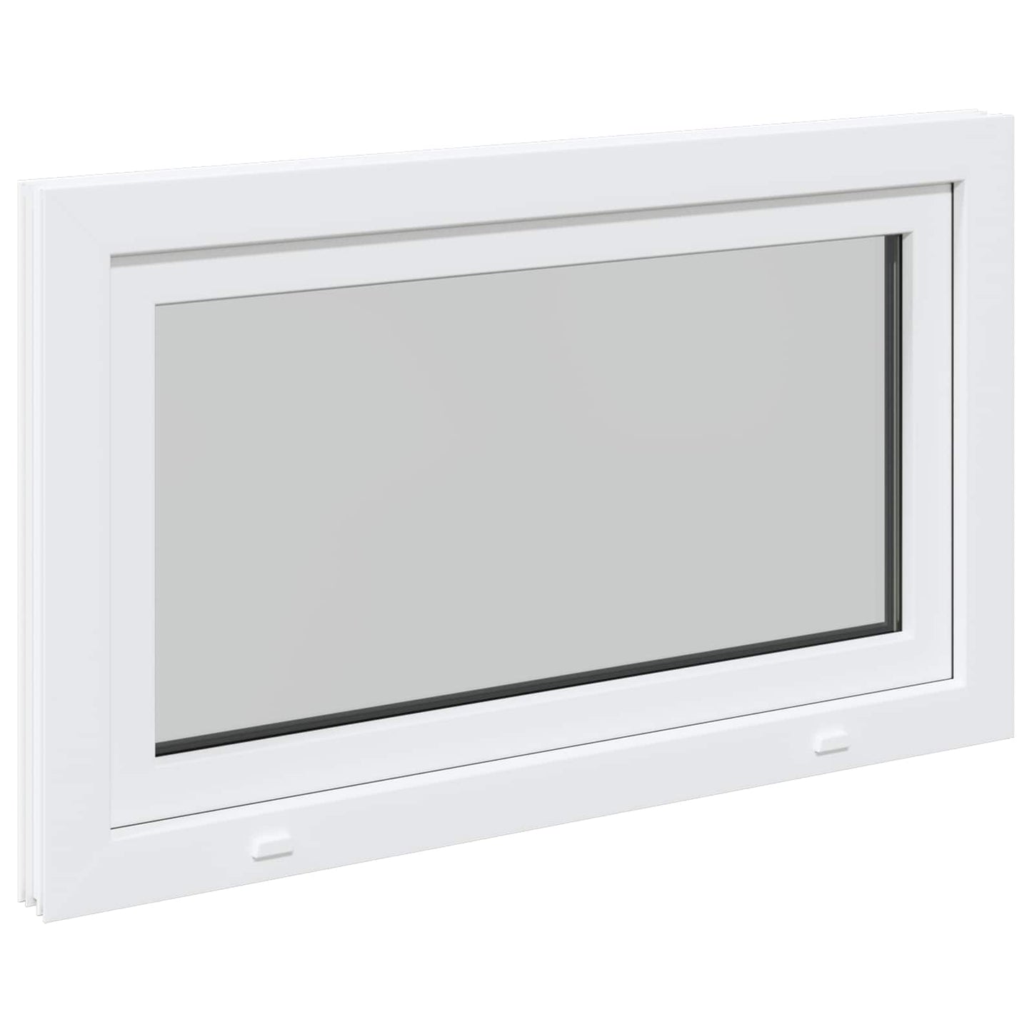 vidaXL Παράθυρο Κάτω Στρώματος RISOR 100 x 70 cm PVC και Γυαλί Λευκό