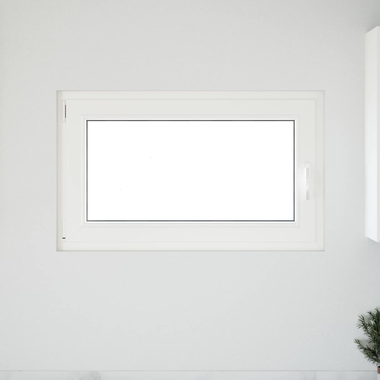 vidaXL Παράθυρο Κάτω Στρώματος RISOR 100 x 70 cm PVC και Γυαλί Λευκό