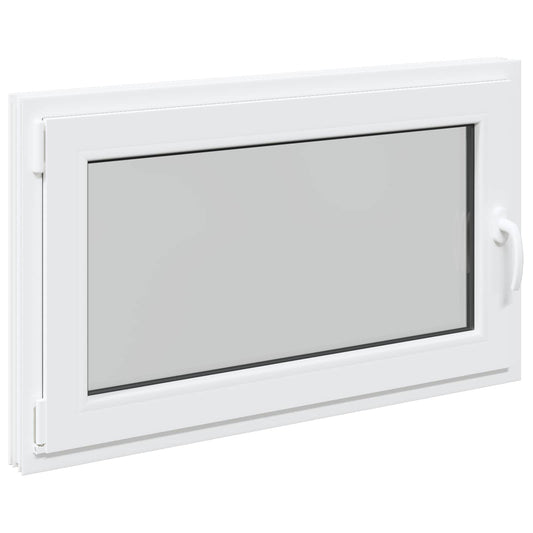 vidaXL Παράθυρο Κάτω Στρώματος RISOR 100 x 70 cm PVC και Γυαλί Λευκό