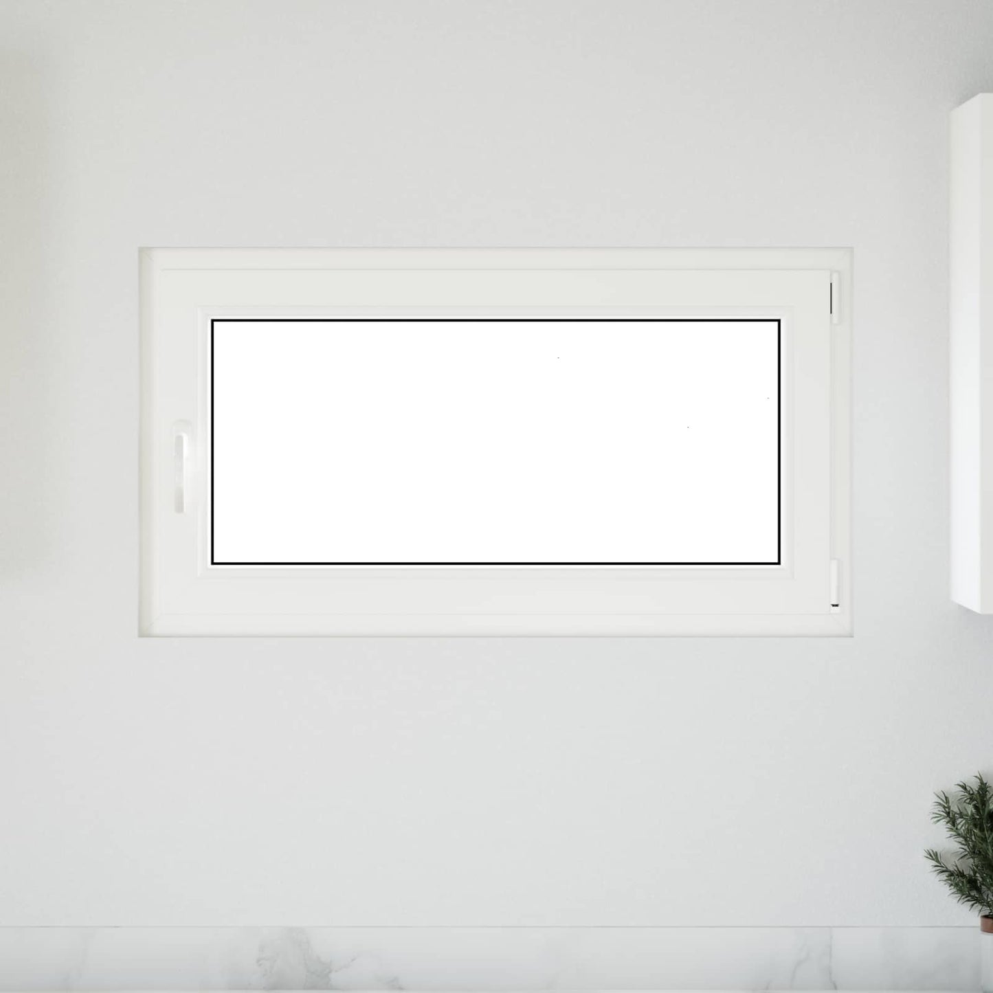 Παράθυρο Κάτω Στρώματος RISOR Λευκός 110 x 50 cm PVC και Γυαλί