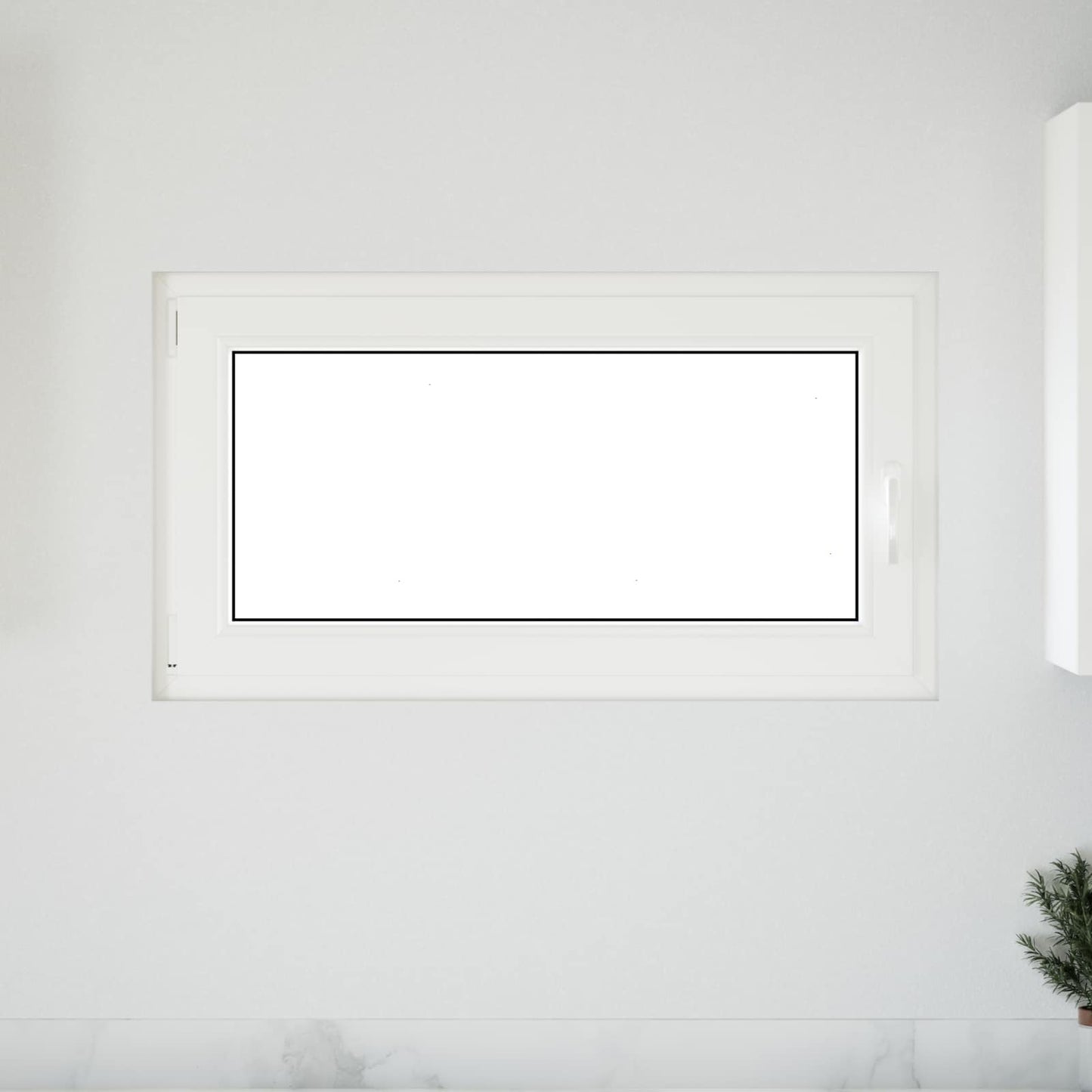 Παράθυρο Κάτω Στρώματος RISOR Λευκός 110 x 50 cm PVC και Γυαλί