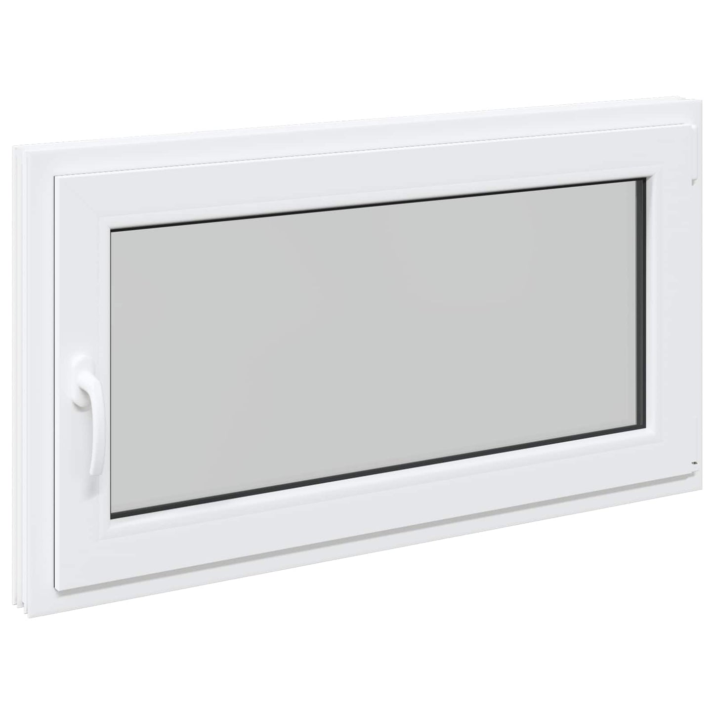 vidaXL Παράθυρο Κάτω Στρώματος RISOR 110 x 70 cm PVC και Γυαλί Λευκό
