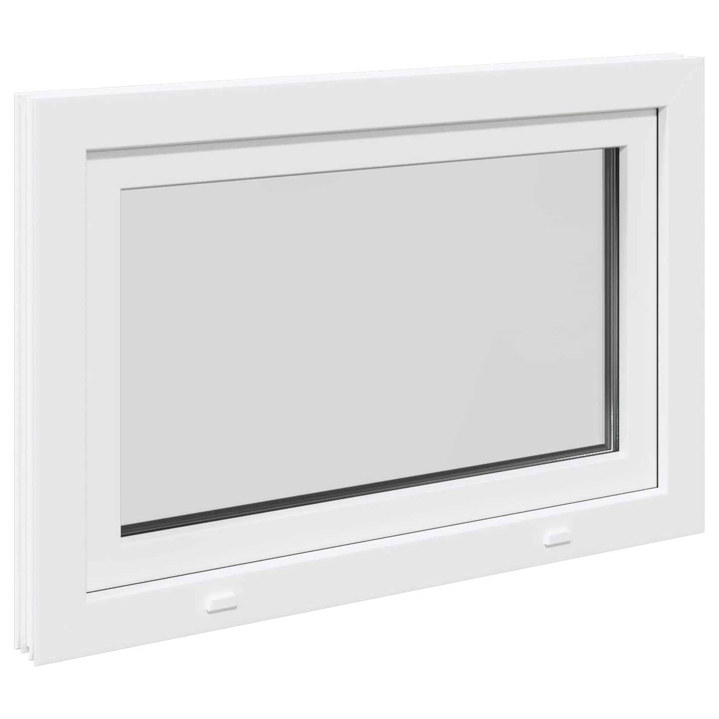vidaXL Παράθυρο Κάτω Στρώματος RISOR 110 x 70 cm PVC και Γυαλί Λευκό