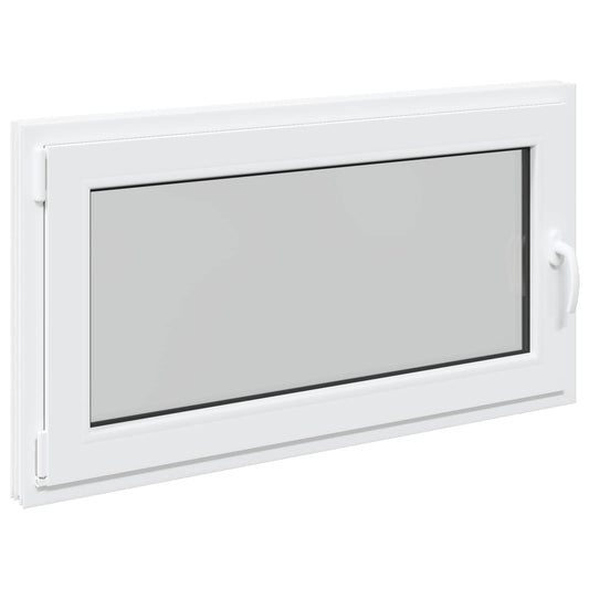 vidaXL Παράθυρο Κάτω Στρώματος RISOR 110 x 70 cm PVC και Γυαλί Λευκό