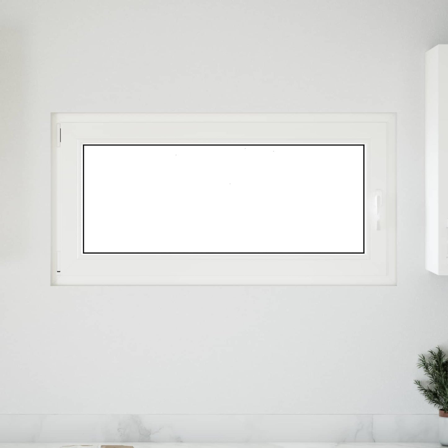 Παράθυρο Κάτω Στρώματος RISOR Λευκός 120 x 60 cm PVC και Γυαλί