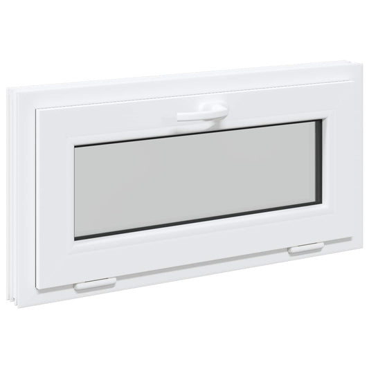 vidaXL Παράθυρο Κάτω Στρώματος RISOR 80 x 40 cm PVC και Γυαλί Λευκό