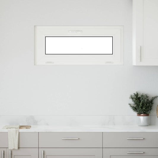 vidaXL Παράθυρο Κάτω Στρώματος RISOR 90 x 40 cm PVC και Γυαλί Λευκό