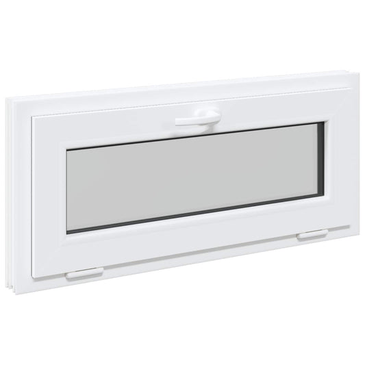 vidaXL Παράθυρο Κάτω Στρώματος RISOR 90 x 40 cm PVC και Γυαλί Λευκό