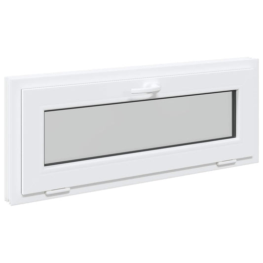 vidaXL Παράθυρο Κάτω Στρώματος RISOR 110 x 40 cm PVC και Γυαλί Λευκό
