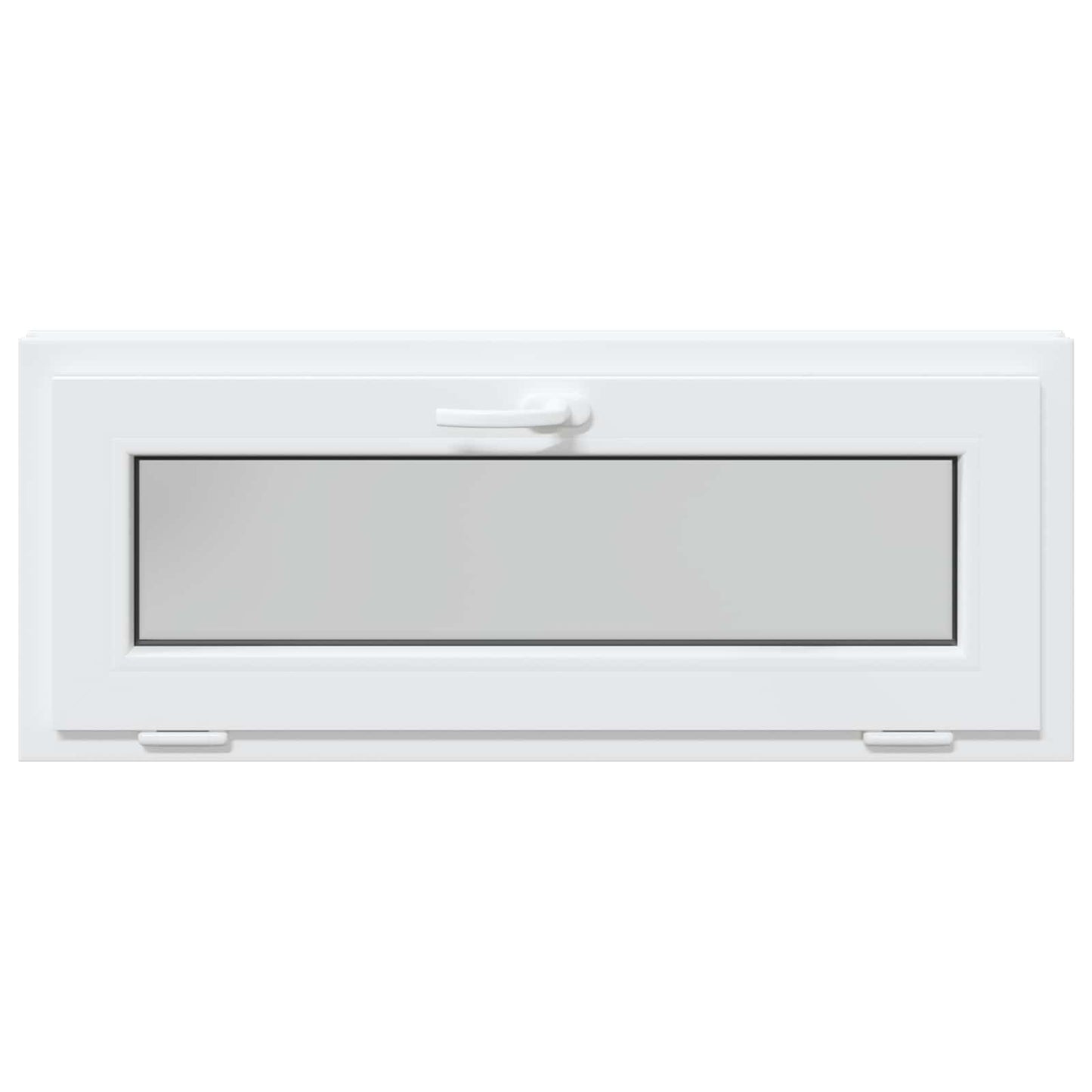 vidaXL Παράθυρο Κάτω Στρώματος RISOR 110 x 40 cm PVC και Γυαλί Λευκό