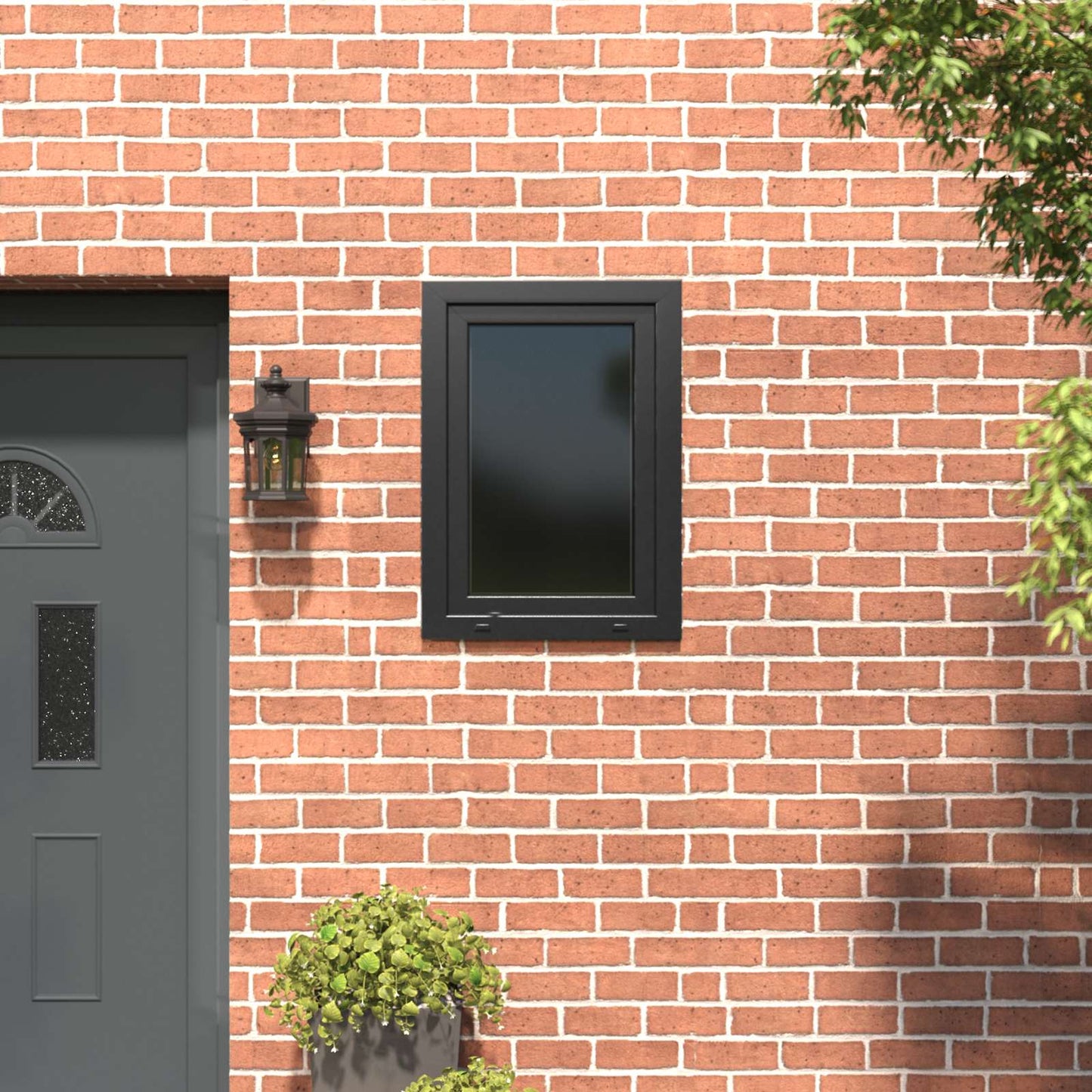 vidaXL Παράθυρο Κάτω Στρώματος RISOR 60 x 80 cm PVC και Γυαλί Ανθρακί