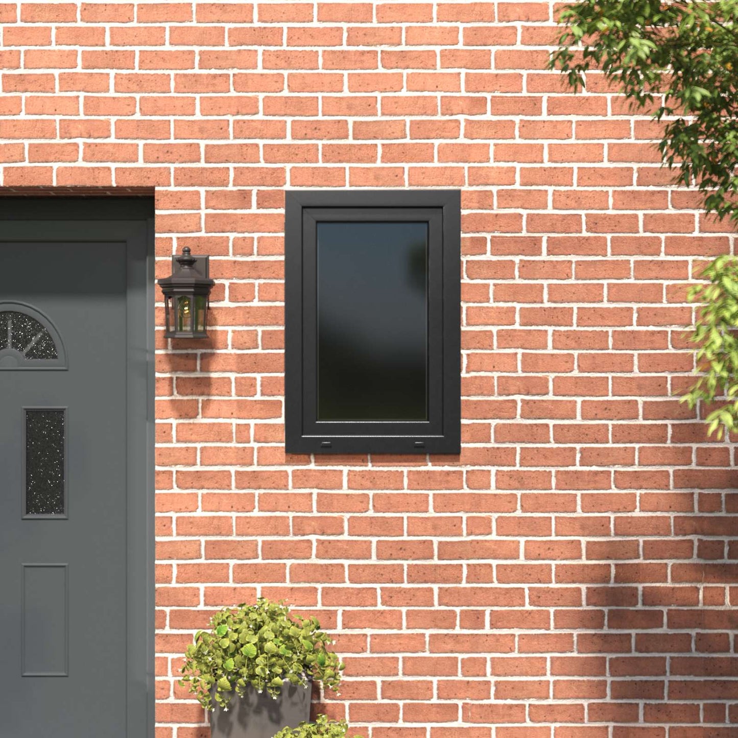 vidaXL Παράθυρο Κάτω Στρώματος RISOR 60 x 80 cm PVC και Γυαλί Ανθρακί