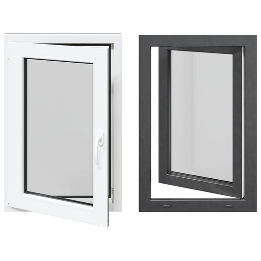 vidaXL Παράθυρο Κάτω Στρώματος RISOR 60 x 80 cm PVC και Γυαλί Ανθρακί