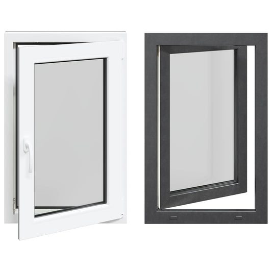 vidaXL Παράθυρο Κάτω Στρώματος RISOR 60 x 100 cm PVC και Γυαλί Ανθρακί