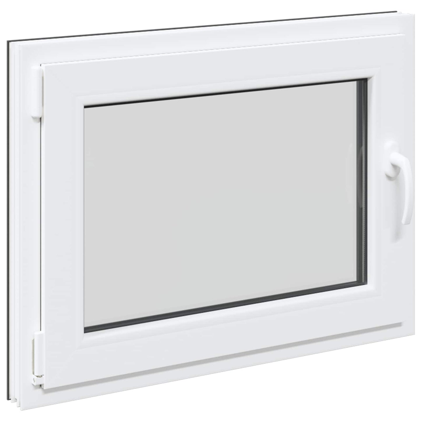 vidaXL Παράθυρο Κάτω Στρώματος RISOR 80 x 50 cm PVC και Γυαλί Ανθρακί