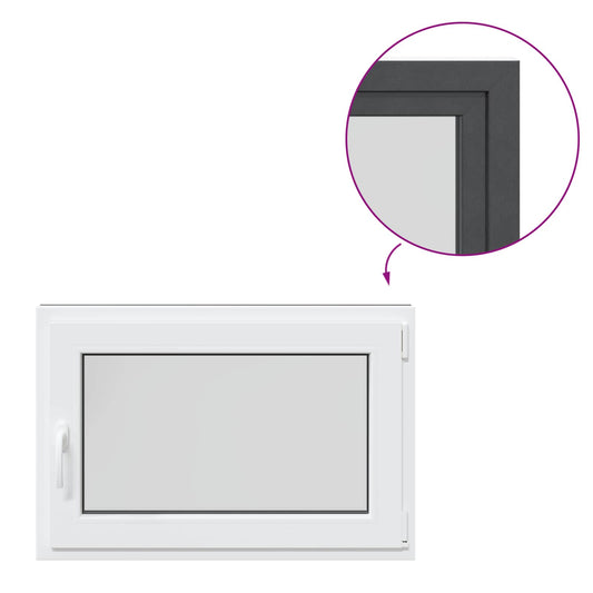 vidaXL Παράθυρο Υπογείου με Κλίση και Στροφή RISOR 90 x 60 cm