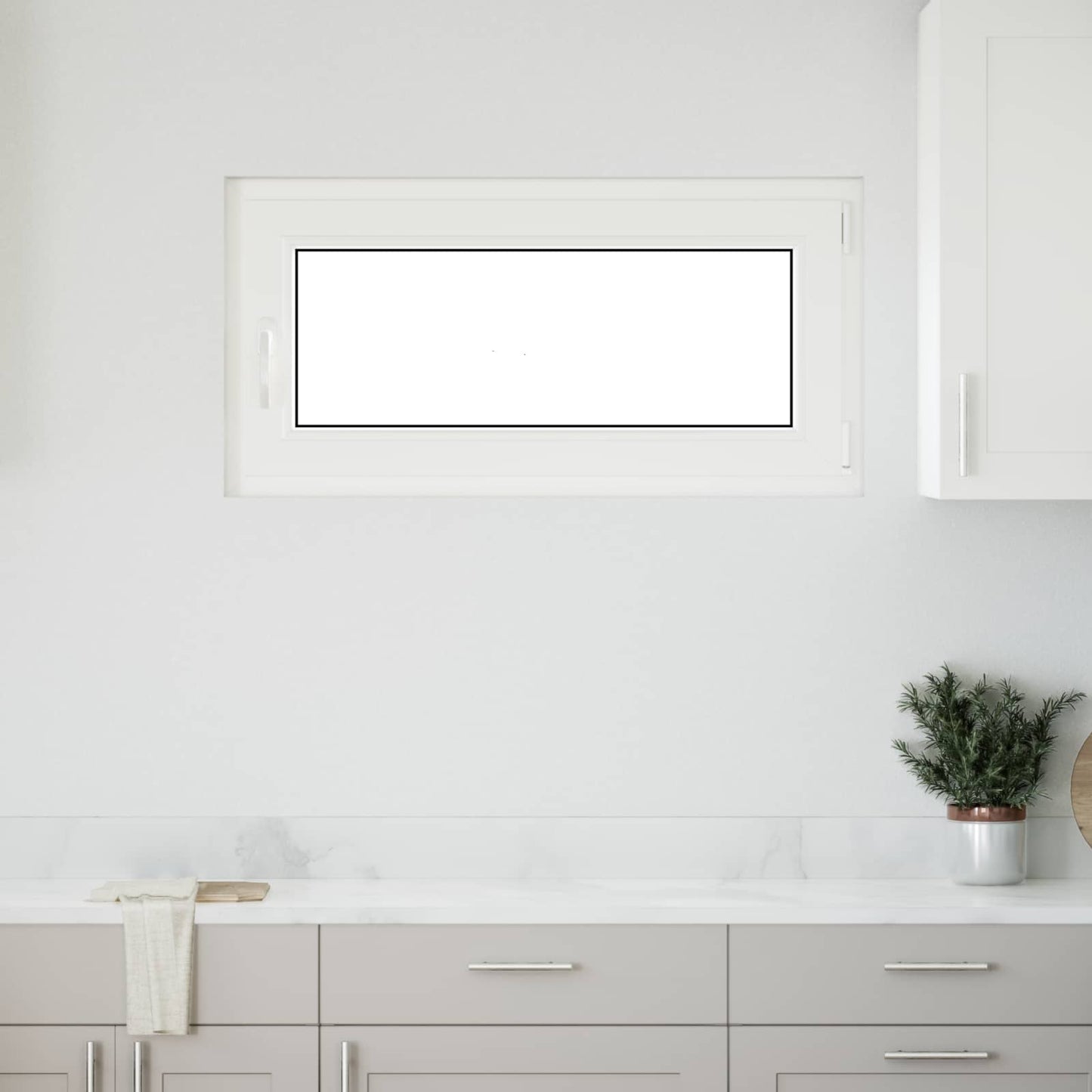 Παράθυρο Κάτω Στρώματος RISOR Ανθρακί 100 x 50 cm PVC και Γυαλί