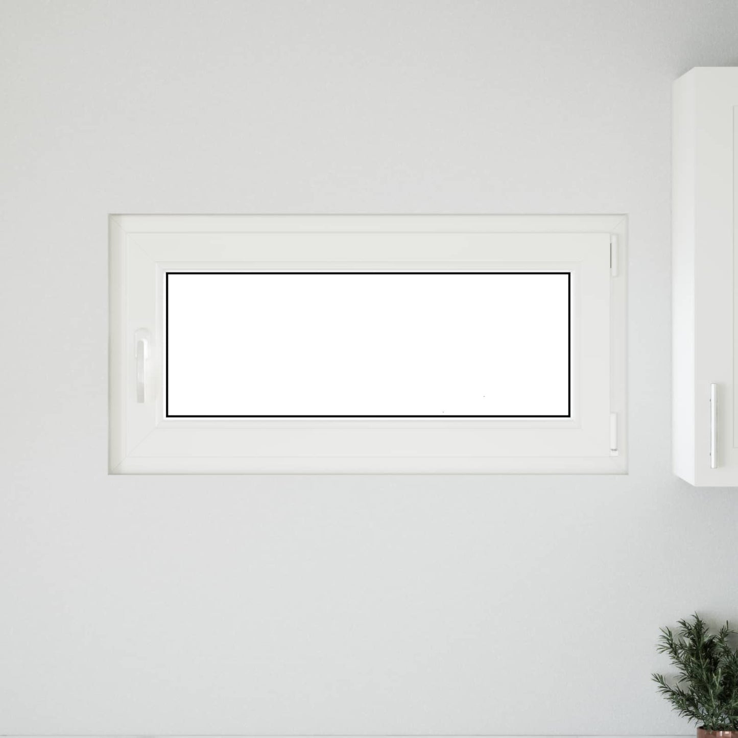 Παράθυρο Κάτω Στρώματος RISOR Ανθρακί 100 x 50 cm PVC και Γυαλί