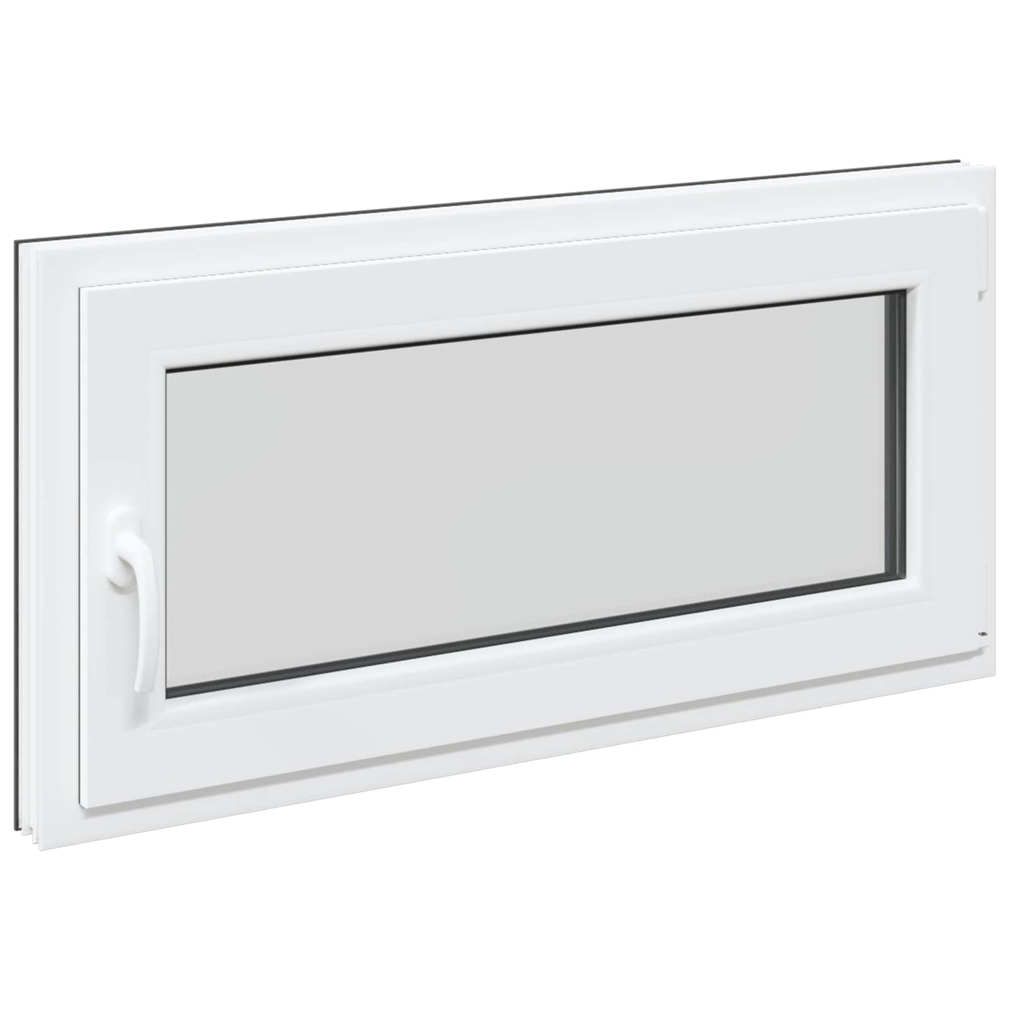 Παράθυρο Κάτω Στρώματος RISOR Ανθρακί 100 x 50 cm PVC και Γυαλί