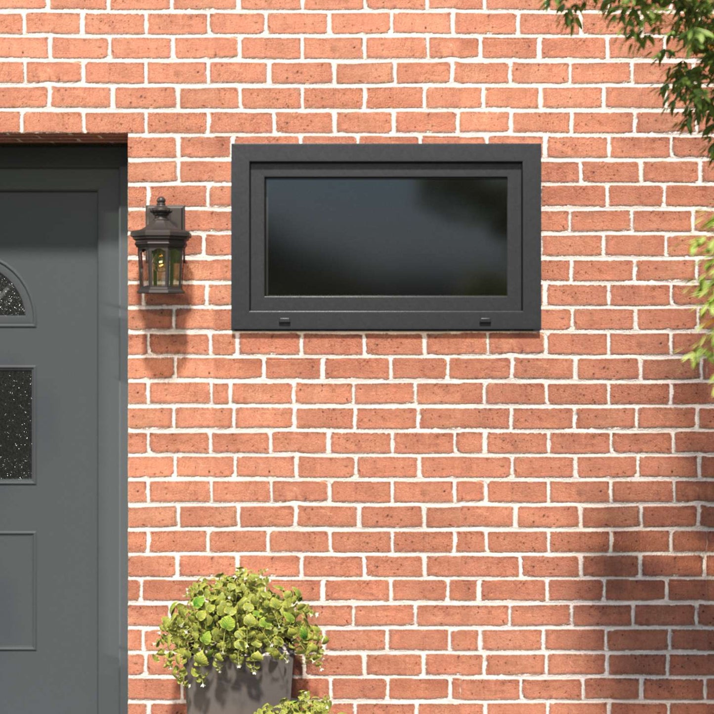vidaXL Παράθυρο Κάτω Στρώματος RISOR 100 x 70 cm PVC και Γυαλί Ανθρακί