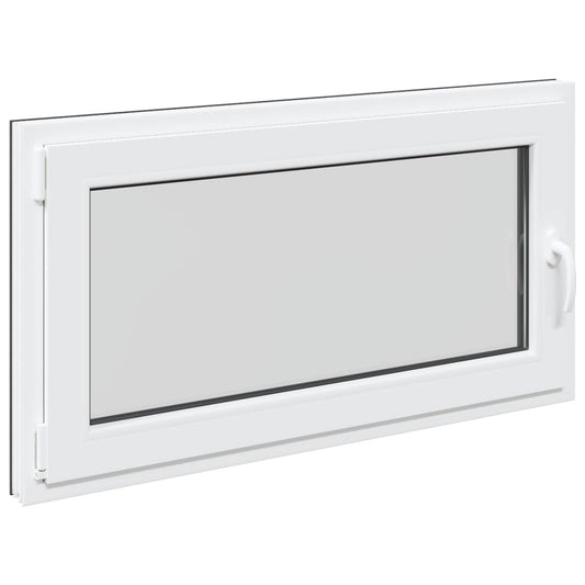 vidaXL Παράθυρο Κάτω Στρώματος RISOR 110 x 60 cm PVC και Γυαλί Ανθρακί