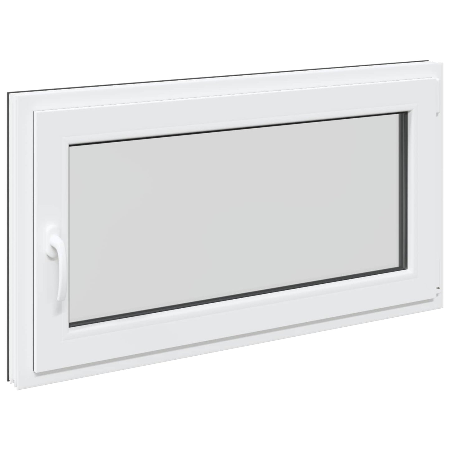 vidaXL Παράθυρο Κάτω Στρώματος RISOR 110 x 70 cm PVC και Γυαλί Ανθρακί