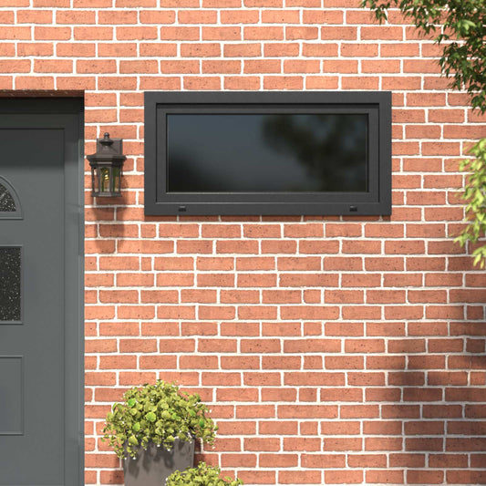 vidaXL Παράθυρο Κάτω Στρώματος RISOR 120 x 60 cm PVC και Γυαλί Ανθρακί